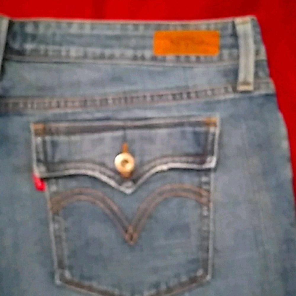 Women's Levi's jeans, light blue, low boot cut 545